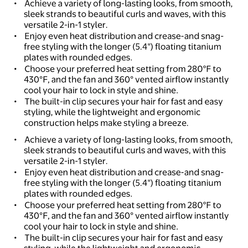 L’ange pink titanium 360 duo straightener curler  A133